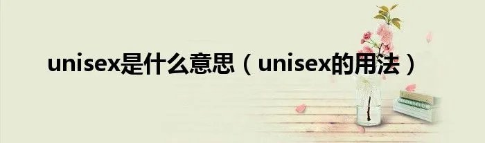unisex是什么意思(unisex的用法)