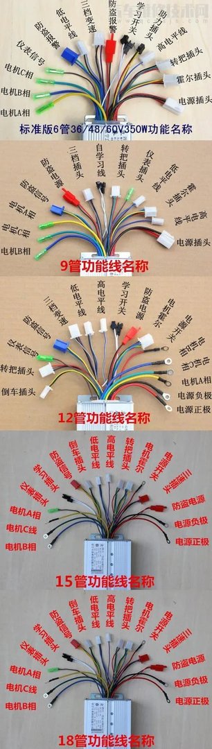 电动车控制器实物接线图详解