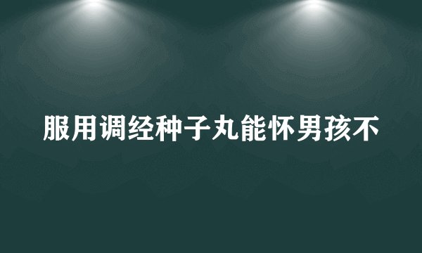 服用调经种子丸能怀男孩不