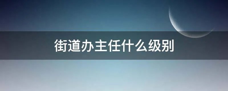 街道办主任什么级别