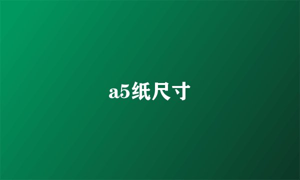 a5纸尺寸