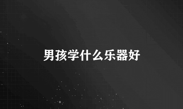 男孩学什么乐器好