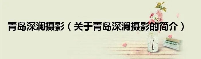 青岛深澜摄影（关于青岛深澜摄影的简介）