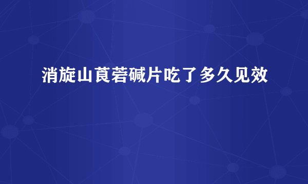 消旋山莨菪碱片吃了多久见效