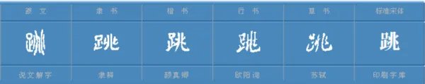 跳的笔顺是什么
