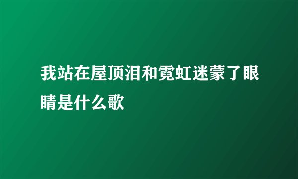 我站在屋顶泪和霓虹迷蒙了眼睛是什么歌