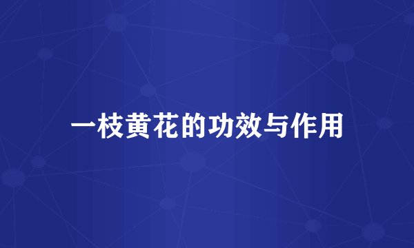 一枝黄花的功效与作用