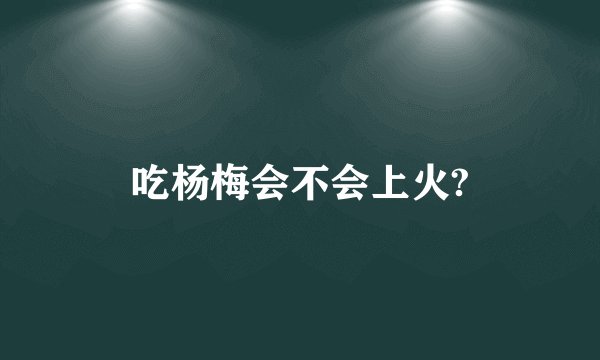 吃杨梅会不会上火?