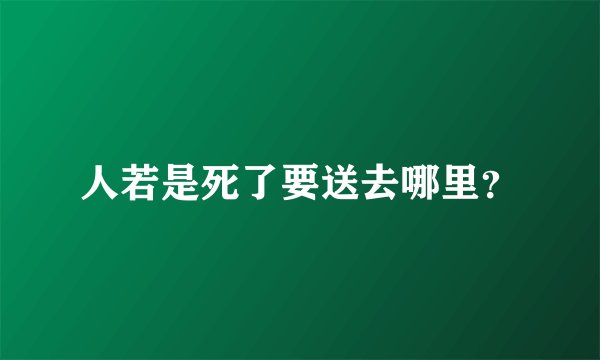 人若是死了要送去哪里？
