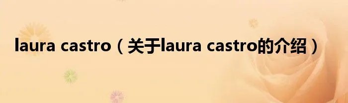laura castro（关于laura castro的介绍）