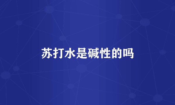 苏打水是碱性的吗