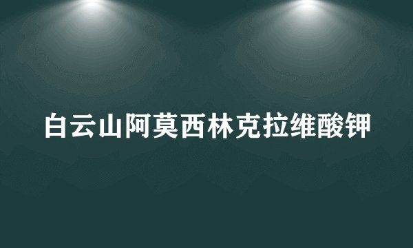 白云山阿莫西林克拉维酸钾