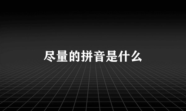 尽量的拼音是什么