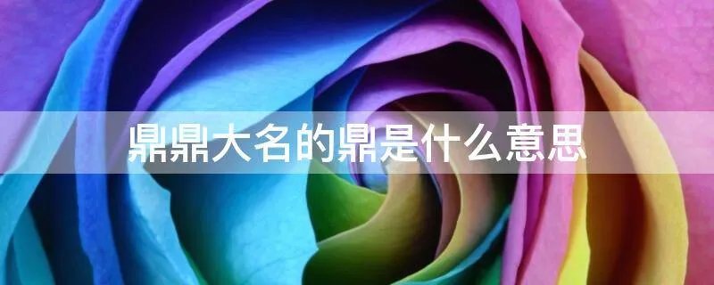 鼎鼎大名的鼎是什么意思