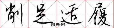 削足适履