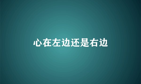 心在左边还是右边