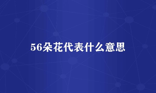 56朵花代表什么意思