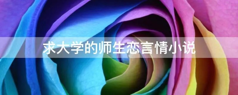 求大学的师生恋言情小说