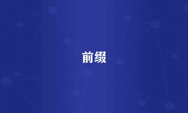 前缀