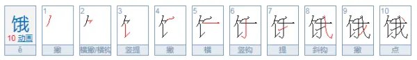 饿的拼音是什么的