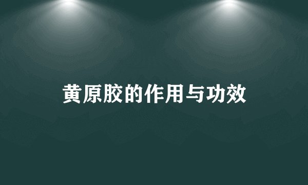 黄原胶的作用与功效