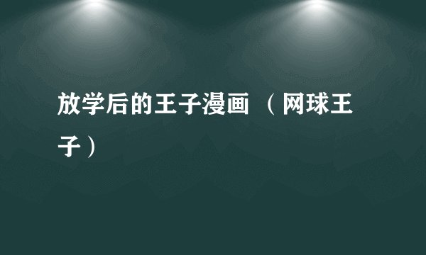 放学后的王子漫画 （网球王子）