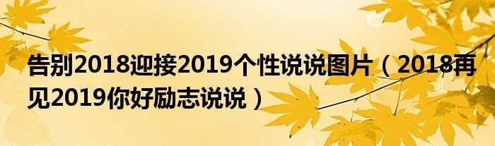 告别2018迎接2019个性说说图片(2018再见2019你好励志说说)