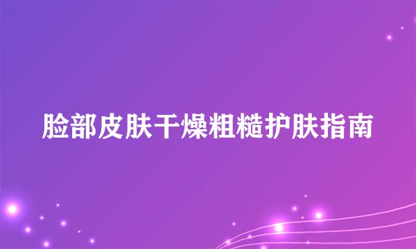 脸部皮肤干燥粗糙护肤指南