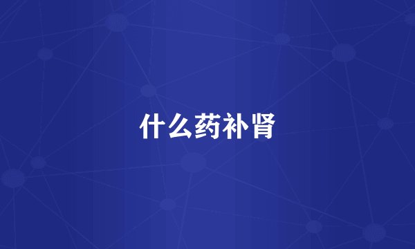 什么药补肾