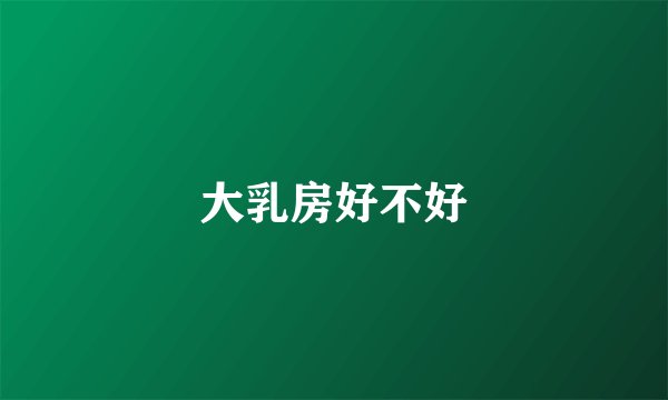 大乳房好不好
