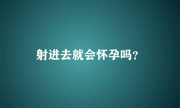 射进去就会怀孕吗？