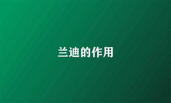 兰迪的作用