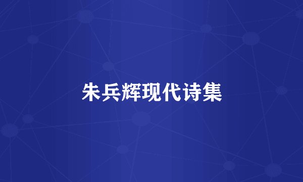 朱兵辉现代诗集