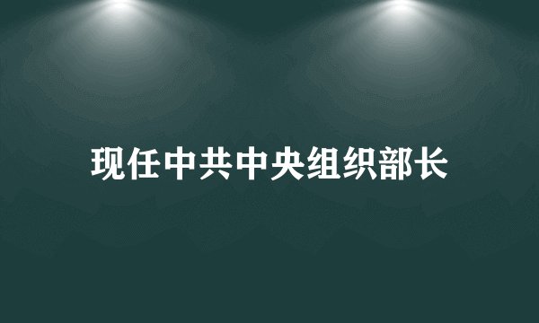 现任中共中央组织部长