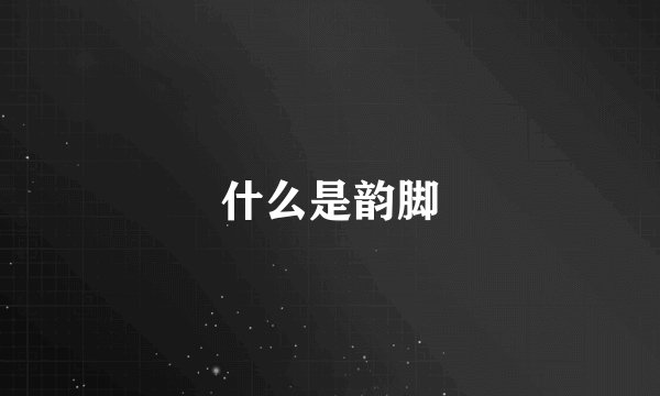 什么是韵脚
