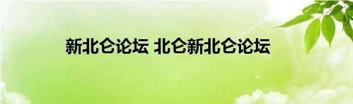 新北仑论坛 北仑新北仑论坛