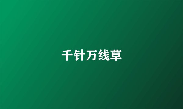 千针万线草