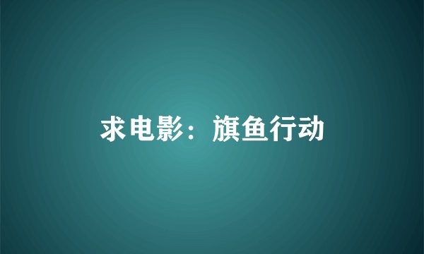 求电影：旗鱼行动