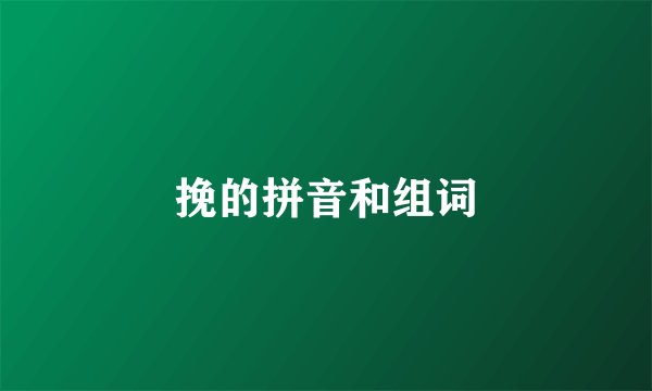 挽的拼音和组词