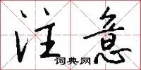 注意