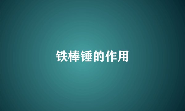 铁棒锤的作用