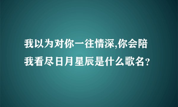 我以为对你一往情深,你会陪我看尽日月星辰是什么歌名？