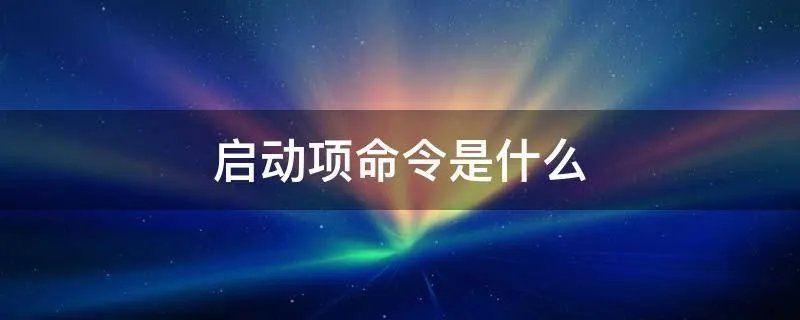 启动项命令是什么