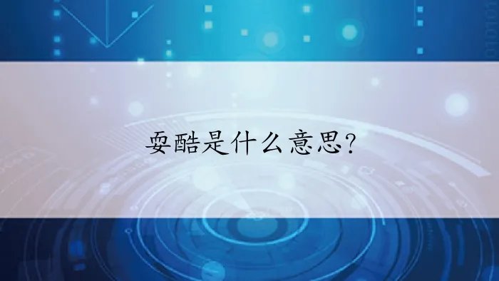 耍酷是什么意思？