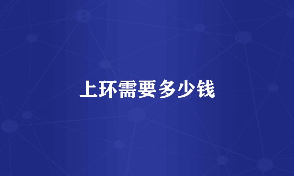 上环需要多少钱