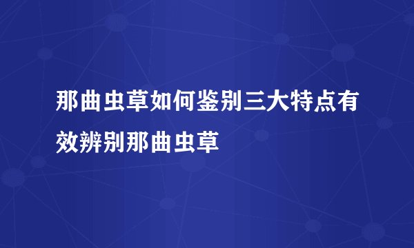 那曲虫草如何鉴别三大特点有效辨别那曲虫草