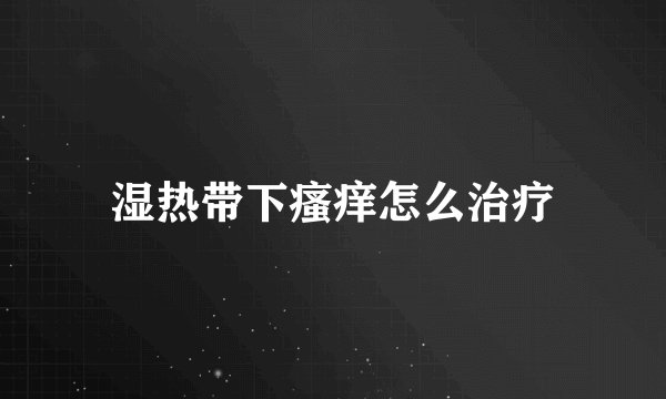 湿热带下瘙痒怎么治疗