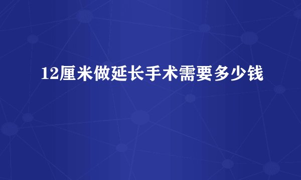 12厘米做延长手术需要多少钱