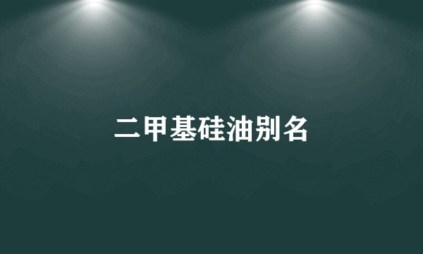 二甲基硅油别名