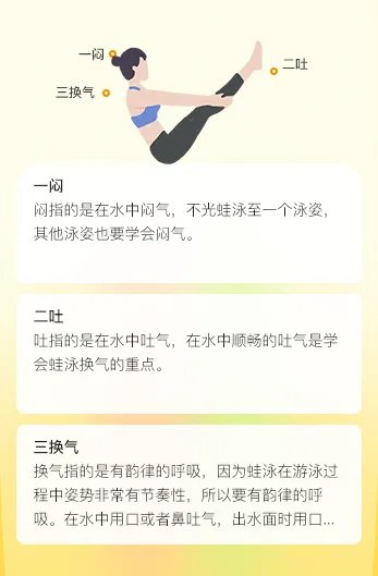 蛙泳的换气方法和口诀